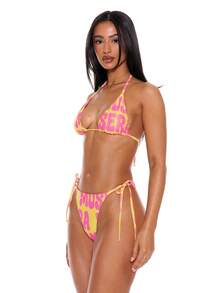 Musera Resort 印花比基尼上衣，Y2K风格，性感度假风，可爱泳装，海滩夏季款 - 彩色 - 查看 2