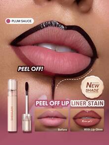 SHEGLAM Fall In Line Peel Off Lip Liner Stain-Plum Sauce Lip Combo Brand Beauty Makeup Face Paint Cosmetic For Women Girls Perfect For Winter Ideal For Y2K Fancy Fashion Suitable For Birthday Gift Party Ready Best Color - Plum Sauce - View 1