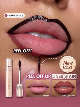 SHEGLAM Fall In Line Abziehbarer Lippenliner mit Färbung-Plum Sauce Marke Schönheit Make-up Kosmetik für Damen Mädchen Perfekt für Winter Frühling Ideal für Y2K Schick Elegant Mode Geeignet für Geburtstag Geschenk Party Fertig Beste Farbe