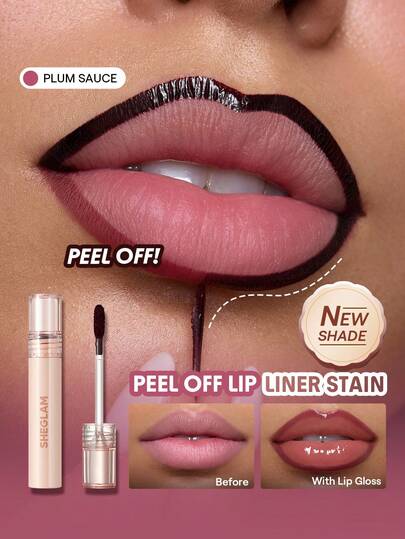 SHEGLAM Fall In Line محدد شفاه قابل للتقشير ملون-Plum Sauce ماركة تجميل ومكياج للنساء والفتيات