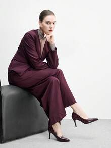 CUCCOO BIZCHIC Damen hochwertige burgunderrote spitze Absatzschuhe - elegante Stilettos geeignet für Büro, formelle Anlässe und den täglichen Gebrauch - Bordeaux - Übersicht 6