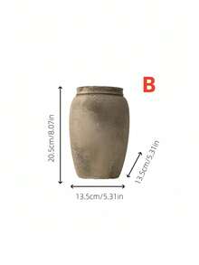 1. Bình gốm kiểu cổ điển mộc mạc, dáng ngắn và thô, thích hợp trang trí nhà kiểu Nhật, cắm hoa trong nhà kiểu nông thôn, bình hoa tinh tế, trang trí hiên nhà. - Nhiều màu 6 - Xem 5
