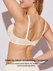 LUVLETTE Áo ngực cưới màu trắng, thoáng khí, không lót, chất liệu ren và lưới, kiểu dáng thanh lịch, có chi tiết khoét lỗ, ôm sát cơ thể, giúp định hình vóc dáng, giảm mỡ, thích hợp cho cô dâu hoặc đám cưới. - trắng - Xem 4