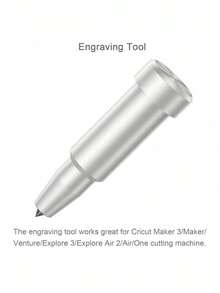1pc Premium Carbide Steel Engraving Tip Tool For Maker 3/Maker/Venture/Explore 3/Air 2/Air/One Multi Material Use On Soft Metal Leather Acrylic Plastic Craft Supplies Must Haves - Silver - View 7