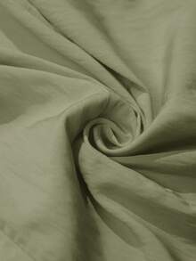 Wildy 波西米亚风休闲美式乡村风无袖裹身衬衫，适合教师、办公室通勤穿着，复古造型 - 軍綠色 - 查看 7