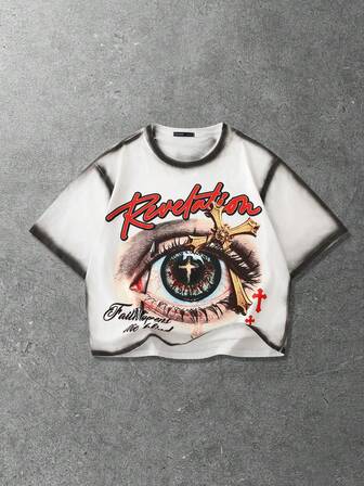 Street Life T-shirt casual da uomo a collo tondo, vestibilità morbida, dipinta a mano, estiva