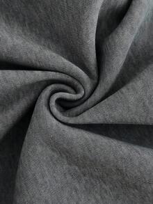FavEase Women's Fleece Elastic Waist Solid Color Pleated Casual Sweatpants - Dark Grey - View 7