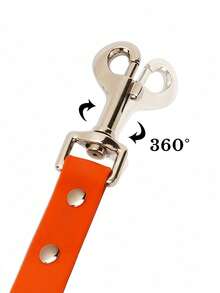 1 pieza Correa para perros resistente al agua y duradera de PVC, fácil mantenimiento, para perros pequeños, medianos y grandes, para paseos al aire libre en todo tipo de clima, suministros para mascotas, correa para perros resistente al agua - Naranja - Ver 4