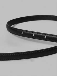 Ontre Casual Versatile Black Buckle Waist Belt - Black - View 3