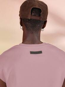 SUMWON Crop Fit Sleeveless V Neck Tank Top With Raw Edge Hem Casual Summer Streetwear - Pink - View 4