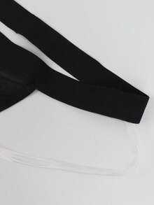 DrisQ DrisQ 1 Peça Cueca Masculina Sexy Preta com Tecido Fashionável, Sem Entrepernas e Sem Costas - Preto - Visão 6