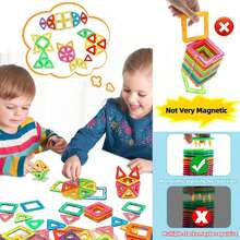 Zazumi Children's Magnetic Building Blocks Set 38/78/108pcs, Stem Education Building Toys, ABS Material, Better Cultivate Children's Hands On Ability, Children's Creative Learning Puzzle Gift, Suitable Gift For Kids 3+ Years Old , Birthday - Multicolor - View 4