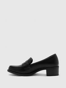 CUCCOO BIZCHIC Women's PU Leather Fashionable High Heel Shoes, Versatile For Daily Wear - Black - View 10