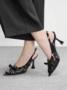 CUCCOO BIZCHIC Women Heeled Sandals - Black - View 3