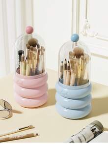 Joivida 1 pieza Organizador de brochas de maquillaje con estilo - Estante de almacenamiento de cosméticos de uso múltiple para el escritorio, soporte para lápiz labial y taza para bolígrafos para el hogar y la residencia universitaria, organizador de maquillaje estético - Multicolor - Ver 10