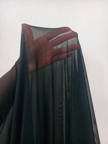 Swim Mulvari 女士夏季度假百合花网纱罩衫泳衣沙滩装 - 黑色 - 查看 6