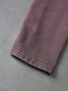 PAVTROS Men's Letter Print Long Sleeve Casual Pocket Loose Sweatshirt - Brown - View 4