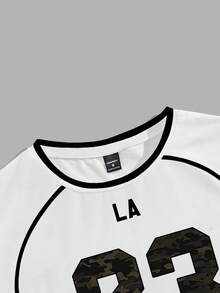 Manfinity Joysei Men's Casual Camouflage #23 Short Sleeve T-Shirt Set Los Angeles 23 Men T Shirt Set - Black - View 3