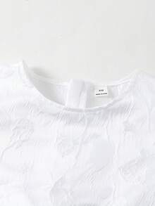 Tween Girls' Fashionable Asymmetrical Design Jumpsuit - White - View 6