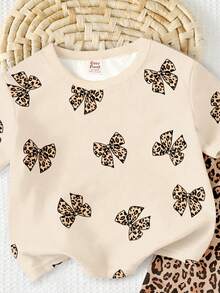 SHEIN 2pcs Baby Girl Casual Loose Round Neck Short Sleeve T-Shirt And Leggings Set, Suitable For Spring/Summer - Multicolor - View 8