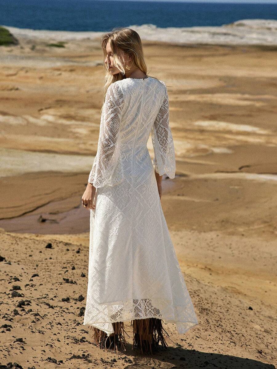 MOTF STUDIO WOMEN'S HOLLOW OUT LONG DRESS, SUMMER VACATION