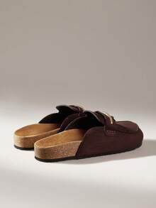 Solecia Women's Daily Travel Versatile Fashion Half-Mop Flats - Coffee Brown - View 4