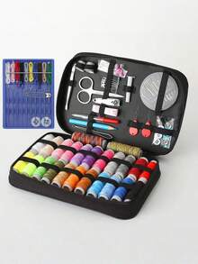 1pc Portable Sewing Kit With Thread Scissors Needles Measuring Tape For Emergency Repairs Travel Home Use Storage Bag Suitable For Beginners Adults Travelers​ - Multicolor - View 4