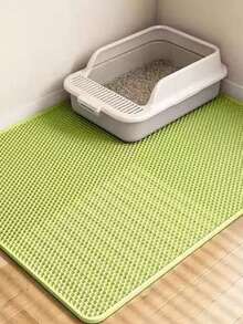 Double Layer Honeycomb Design Cat Litter Trapping Mat, Non-Slip Washable Cat Cleaning Mat For Pet Toilet Kennel Litter Box - Multicolor - View 54