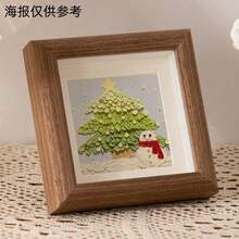 1pc 4-Inch Wooden DIY Hollow Square Photo Frame, Tabletop Picture Frame For Crafts Or Embroidery Gifts Birthday Graduation