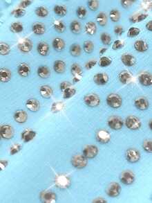 EMERY ROSE 女士标语 MILANO ITALY 字母印花T恤 短袖休闲上衣 MILANO ITALY 图案T恤 女士上衣 - 淺藍色 - 查看 3