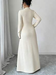 Elenzga Women's Autumn/Winter Casual Vintage Inspired Cardigan, Versatile & Elegant, Suitable For Outings, Dates, Work, School, And More - Apricot - View 2