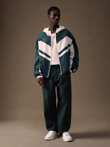 SUMWON Áo khoác gió nam có mũ với thiết kế phối màu lấy cảm hứng từ gậy golf. - Nhiều màu - Xem 7