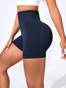 Velisys 2 quần short yoga cạp cao dành cho nữ, màu đen và xanh navy, giúp nâng mông. - Nhiều màu - Xem 5