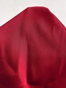 Vionelle 大码女装春夏法式浪漫西西里优雅休闲通勤波西米亚风度假下午茶酒红色缎面绉纱褶皱腰部荷叶边松紧腰喇叭长袖衬衫 - 酒紅色 - 查看 7