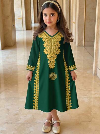 Elegant vintage vinröd spetsklänning för unga flickor, lämplig för vår/sommar, festliga tillfällen