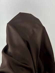 Aloruh Robe mini élégante pour femmes, de couleur unie, avec épaules obliques, manches longues et design plissé - Tabac - Voir 11