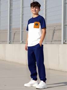 Vacaura Teen Boys T-Shirt Co-Ords - Multicolor - View 5