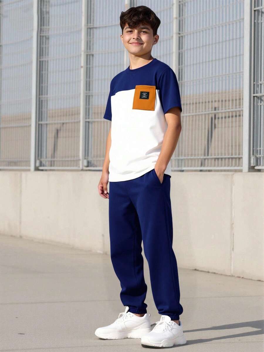 Vacaura Teen Boys T-Shirt Co-Ords - Multicolor - View 1