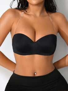 NudeFit 2pcs Convertible Strapless Bra With Removable Straps, Smooth Seamless Lightly Padded Underwire Bra For Backless Dresses And Formal Occasions - Multicolor - View 1