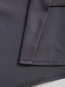 Sweetra 法式设计短款西装套装，性感无肩带连衣裙女装 - 淺灰色 - 查看 7