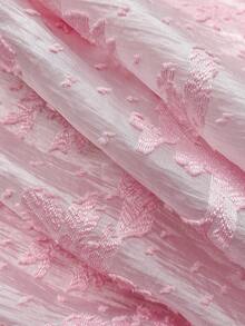 Soleia فستان قصير للنساء بتصميم الهالتر مع ربطة خلفية وكشكشة على الهيم، أنيق للمواعيد والحفلات - وردي - مشاهدة 7