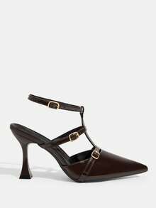 CUCCOO BIZCHIC Women Heeled Sandals - Coffee Brown - View 1