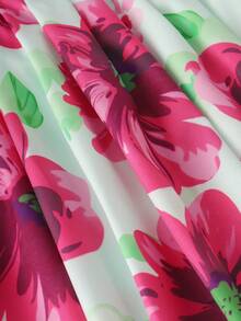 Franclia 女士优雅夏季印花A字裙（不规则印花） - 彩色 - 查看 6