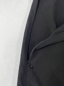 Franclia 两件套女士撞色波点印花无袖上衣和纯色短裤套装 - 黑色 - 查看 6