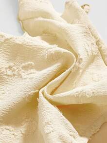 ROMWE Avant Áo ống nữ kiểu dáng vintage cơ bản, chất liệu vải có họa tiết, phong cách nghỉ dưỡng, vạt áo bất đối xứng - Màu vàng - Xem 4