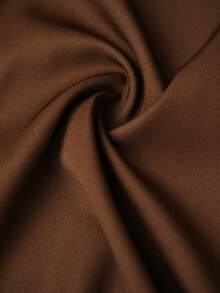 Modelyn Conjunto de traje de oficina elegante con chaleco de cuello asimétrico y pantalones de unicolor para mujer - Café integral - Ver 9