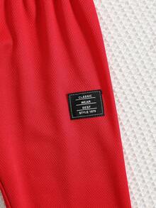 SHEIN Bộ 2 món cho bé trai/bé gái, thoải mái, thoáng khí, mát mẻ và thấm hút mồ hôi, gồm áo thun và quần jogger kẻ sọc, thích hợp cho trong nhà, ngoài trời, hàng ngày, thể thao, vui chơi, tiệc tùng, chụp ảnh, kỳ nghỉ, mùa xuân/hè. - Nhiều màu - Xem 4