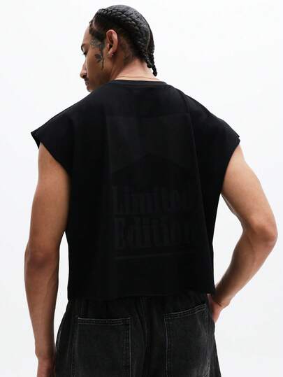 SUMWON Men's Sleeveless Crew Neck Tank Top With Relaxed Regular Fit Solid Design For Casual Everyday Wear Summer Style