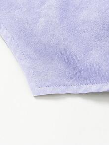 SHEIN Sparklyn 3pcs Set: Lace Collar Blouse, Vest And Pants, Commuter Elegant Style For Teen GirlAutumn/Winter - Purple - View 4