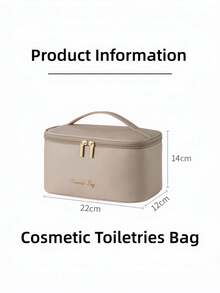 1 Túi đựng mỹ phẩm du lịch cỡ lớn, tái sử dụng, chắc chắn, chống thấm nước bằng chất liệu PU dành cho nữ, có nhiều ngăn, đựng cọ trang điểm, đồ chăm sóc da, đồ dùng vệ sinh cá nhân, màu kaki, thích hợp cho phòng tắm, phòng khách, giường ngủ, hoạt động ngoài trời, kỳ nghỉ, du thuyền, đám cưới, phù dâu, mẹ, bạn bè, giáo viên, quà sinh nhật, Giáng sinh, vật dụng cần thiết để đựng mỹ phẩm. - Màu Khaki - Xem 2